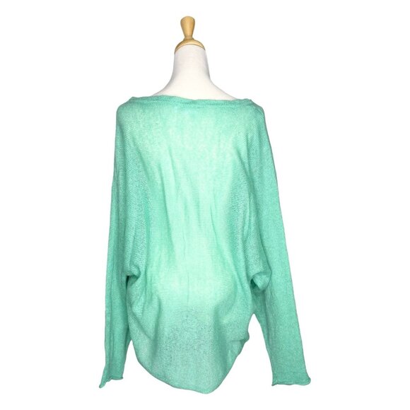 Wool Blend Dolman Sleeve Sweater Mint Green Teal Size M Freckled Poppy - Picture 5 of 7